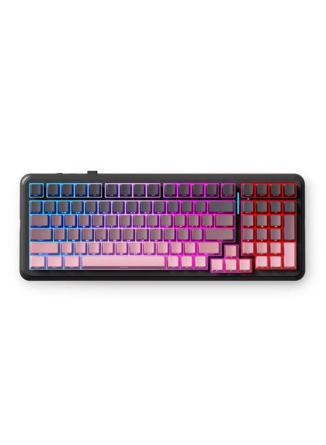 MCHOSE K99 V2 Wireless Gasket-Mount Mechanical Keyboard – Icy Creamsicle Switch, 98% Layout, Hot-Swap 3/5-Pin Switches, Tri-Mode, Dual-Shot PBT Keycaps, South-Facing RGB & Surround Lighting, 8000mAh Battery, Foam-Damped Cushion Typing, Black Pink | MC-K99V2-9 - Image 2